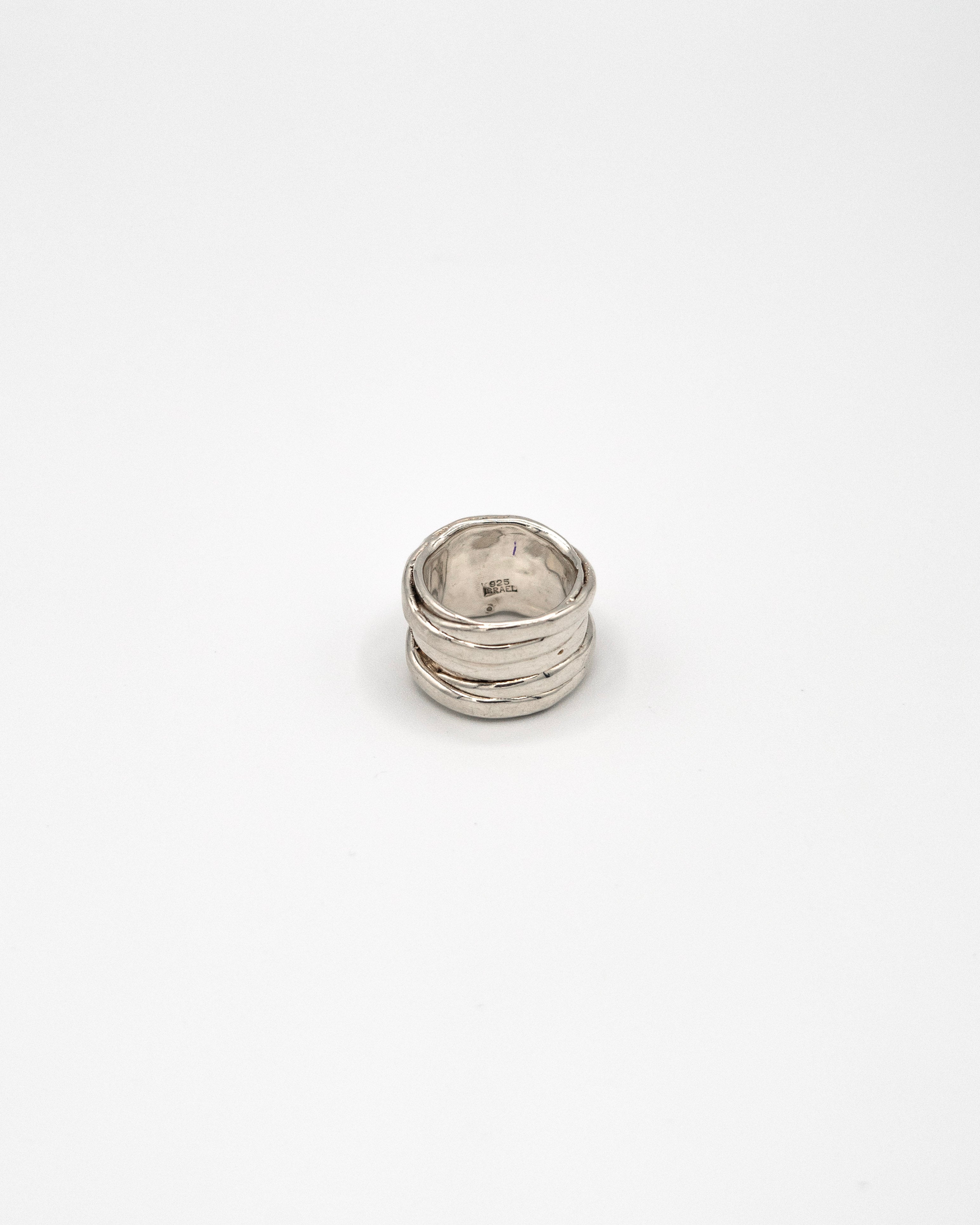 Wide wrap around band ring