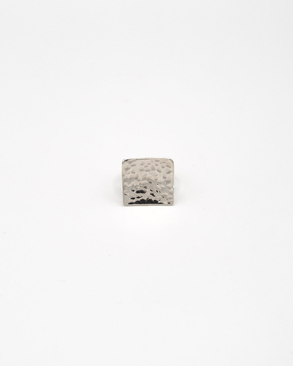 Hammered finish square ring