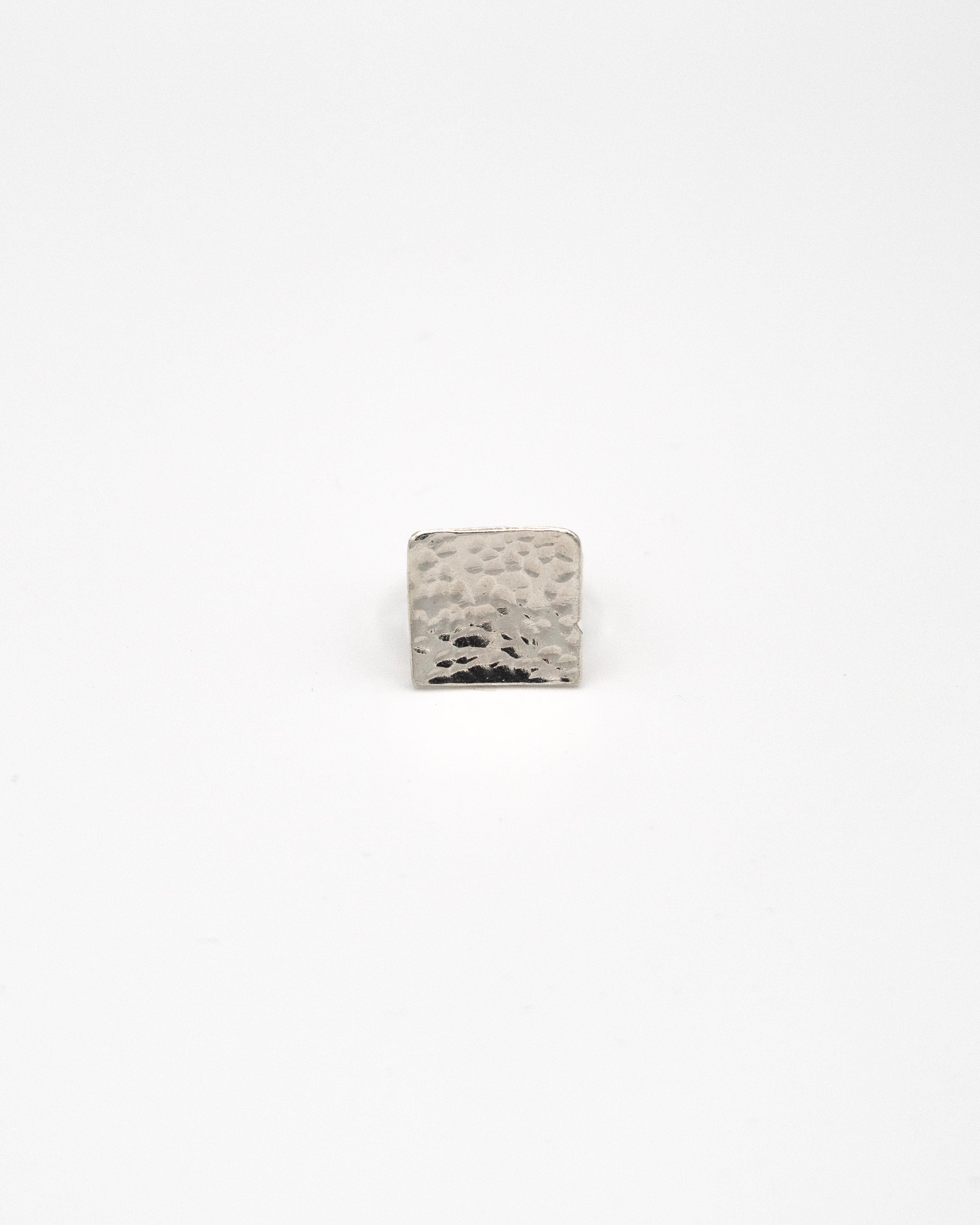 Hammered finish square ring