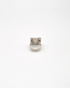 Hammered finish square ring