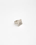 Hammered finish square ring