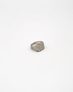 Signet ring with hammered finish
