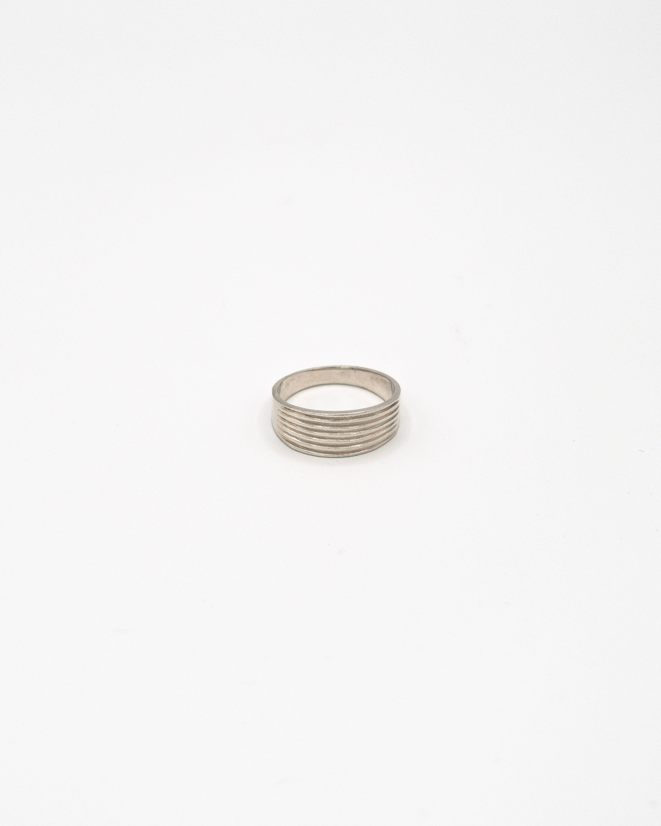 Ribbed band ring
