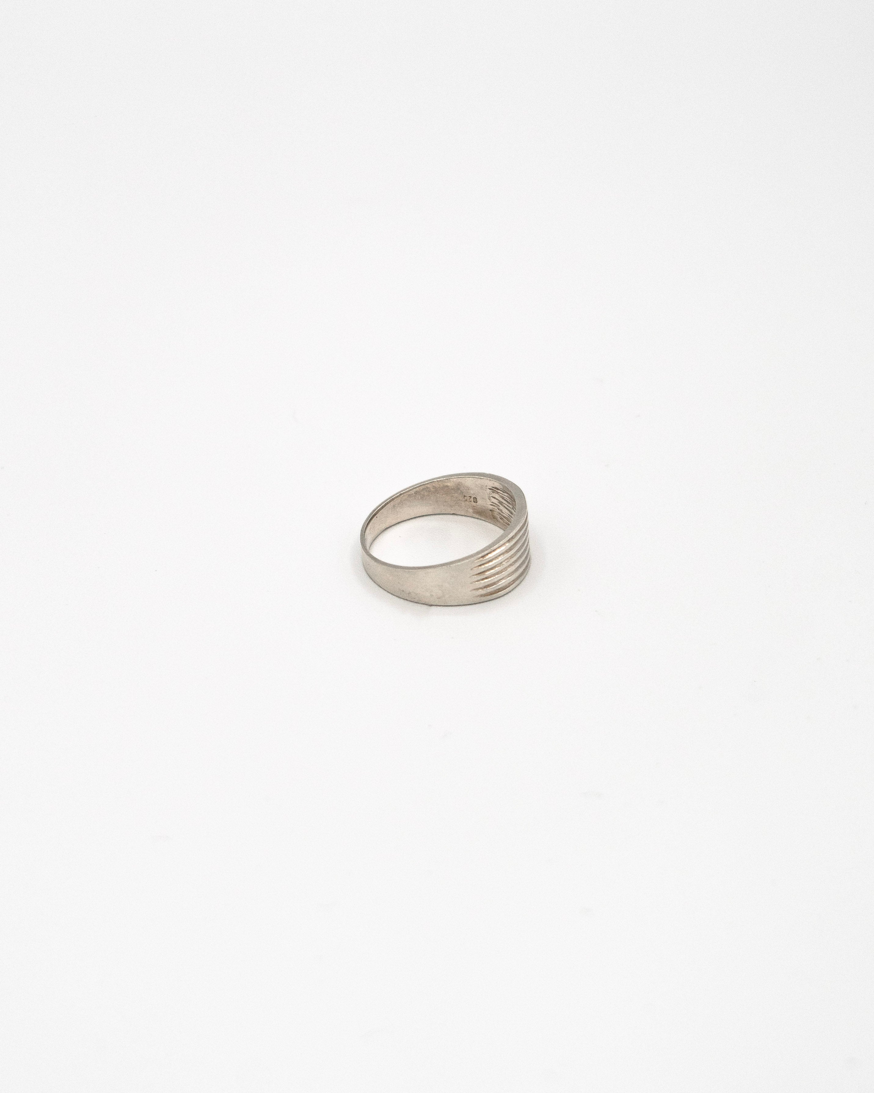 Ribbed band ring
