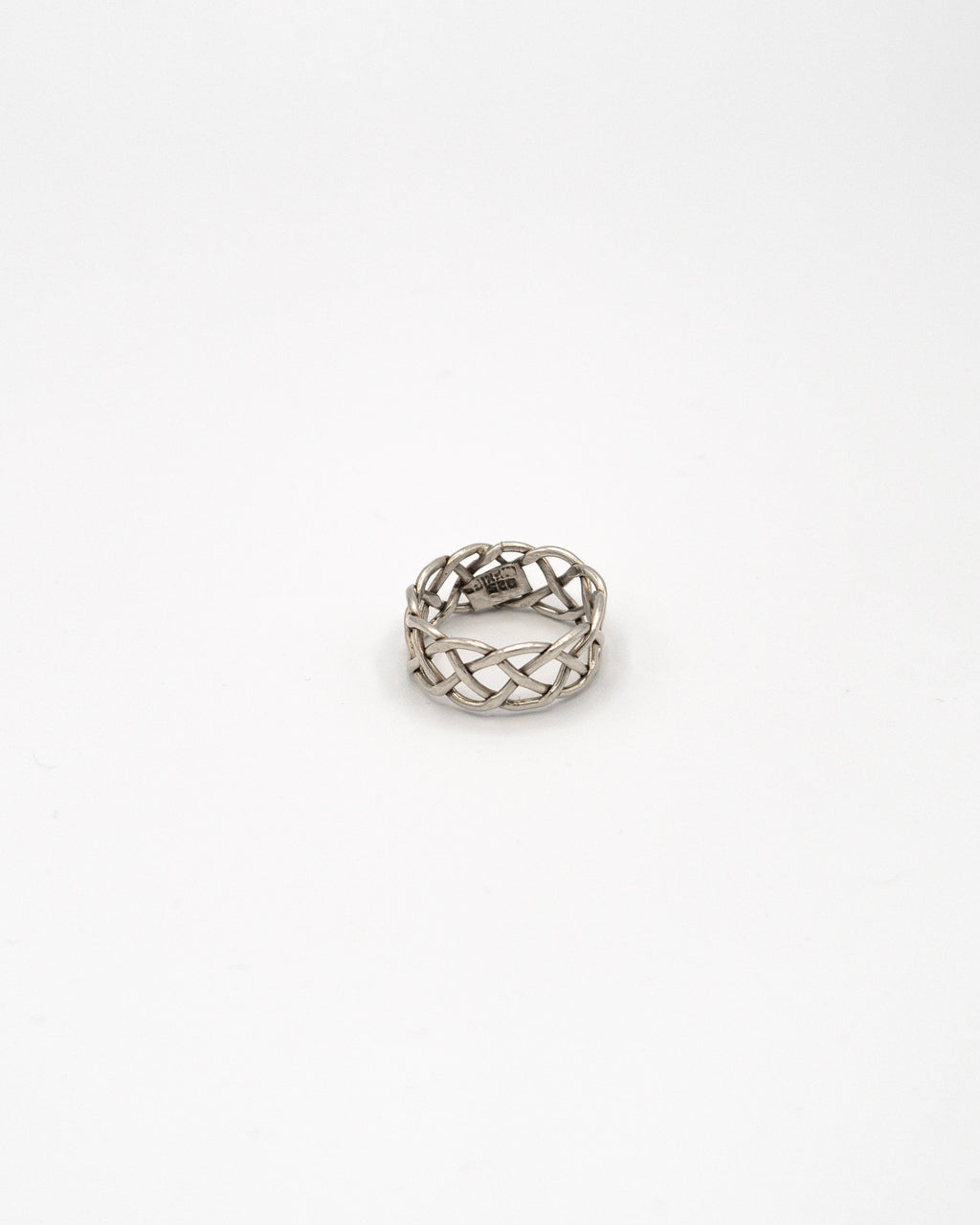Thick tribal weave band ring
