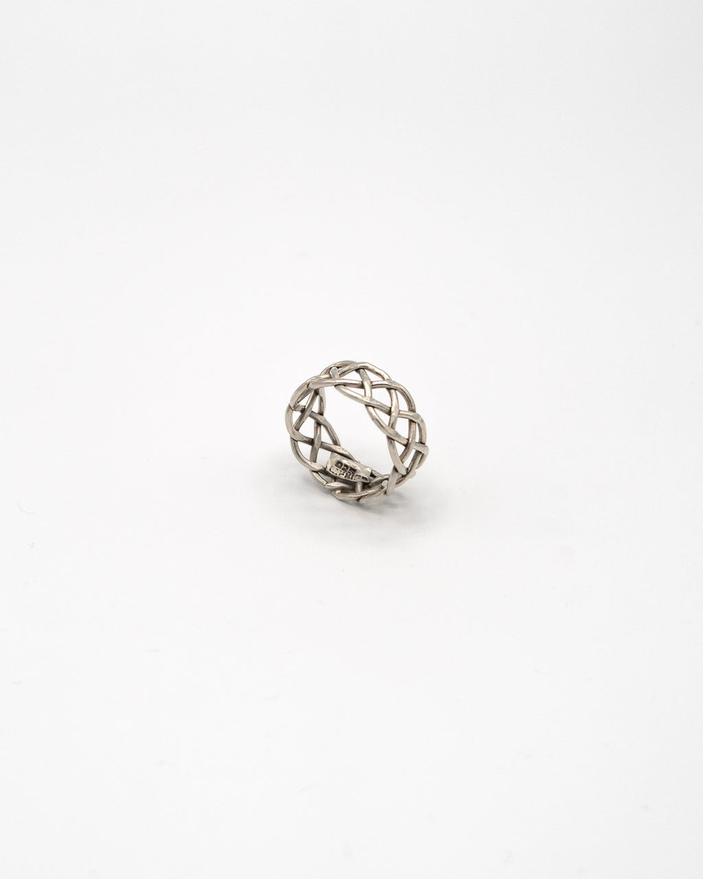 Thick tribal weave band ring