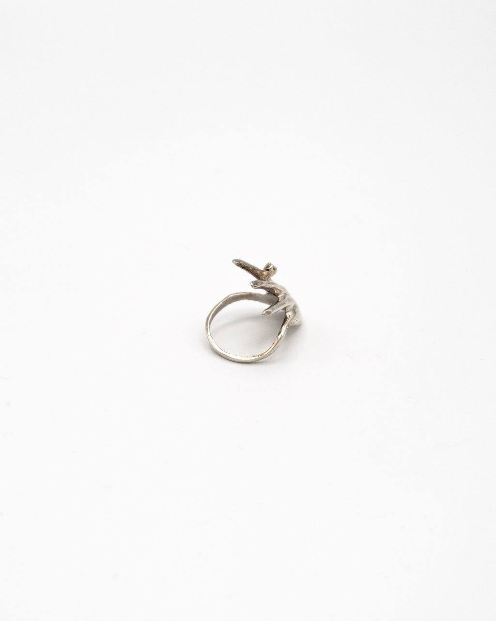 Sterling silver open hand ring