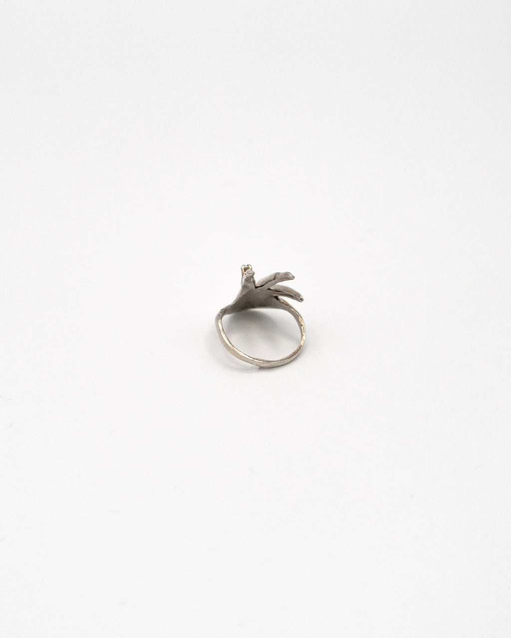 Sterling silver open hand ring