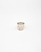 Engraved pattern cuff ring