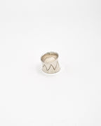 Engraved pattern cuff ring