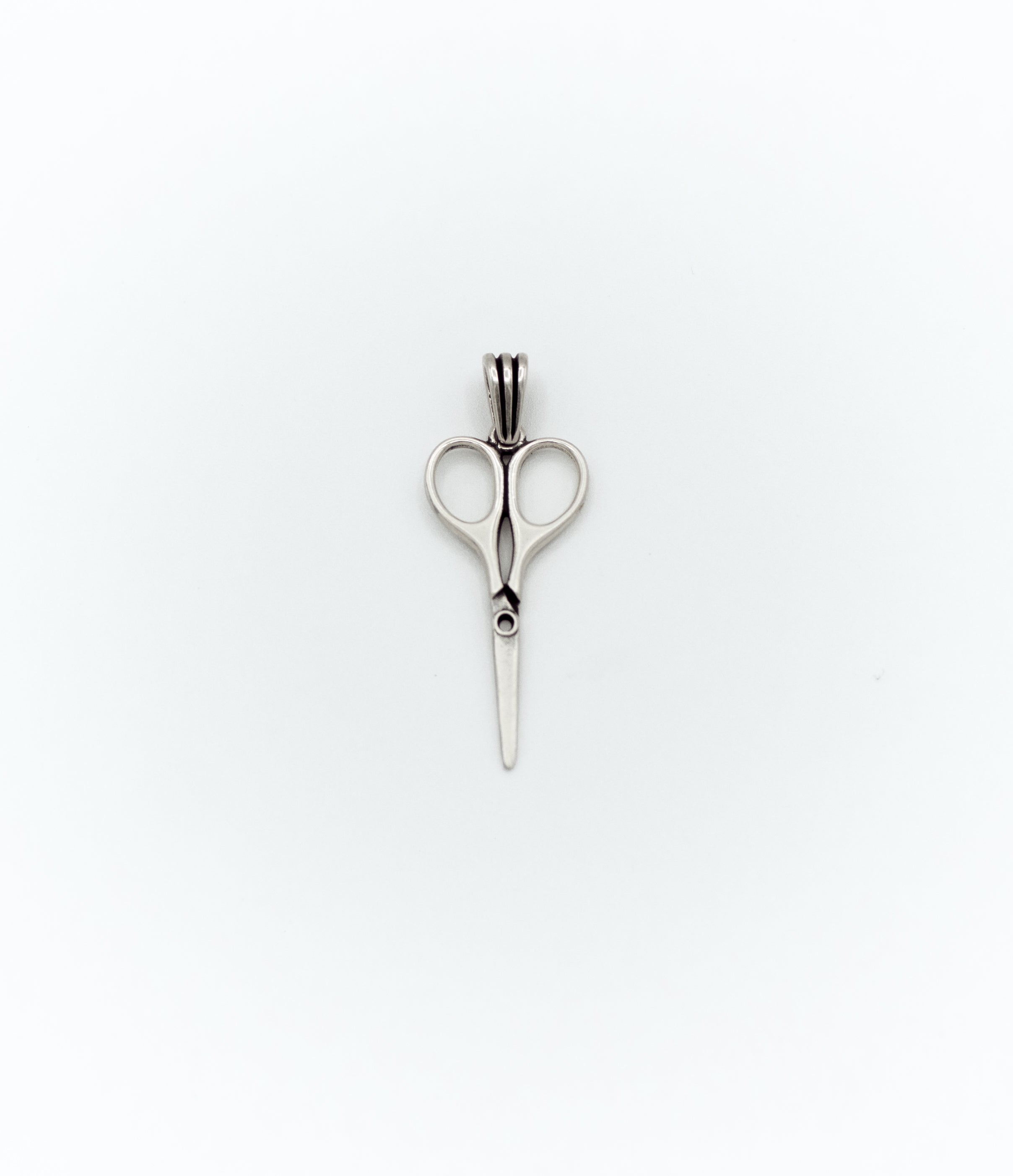 Sterling silver scissor pendant