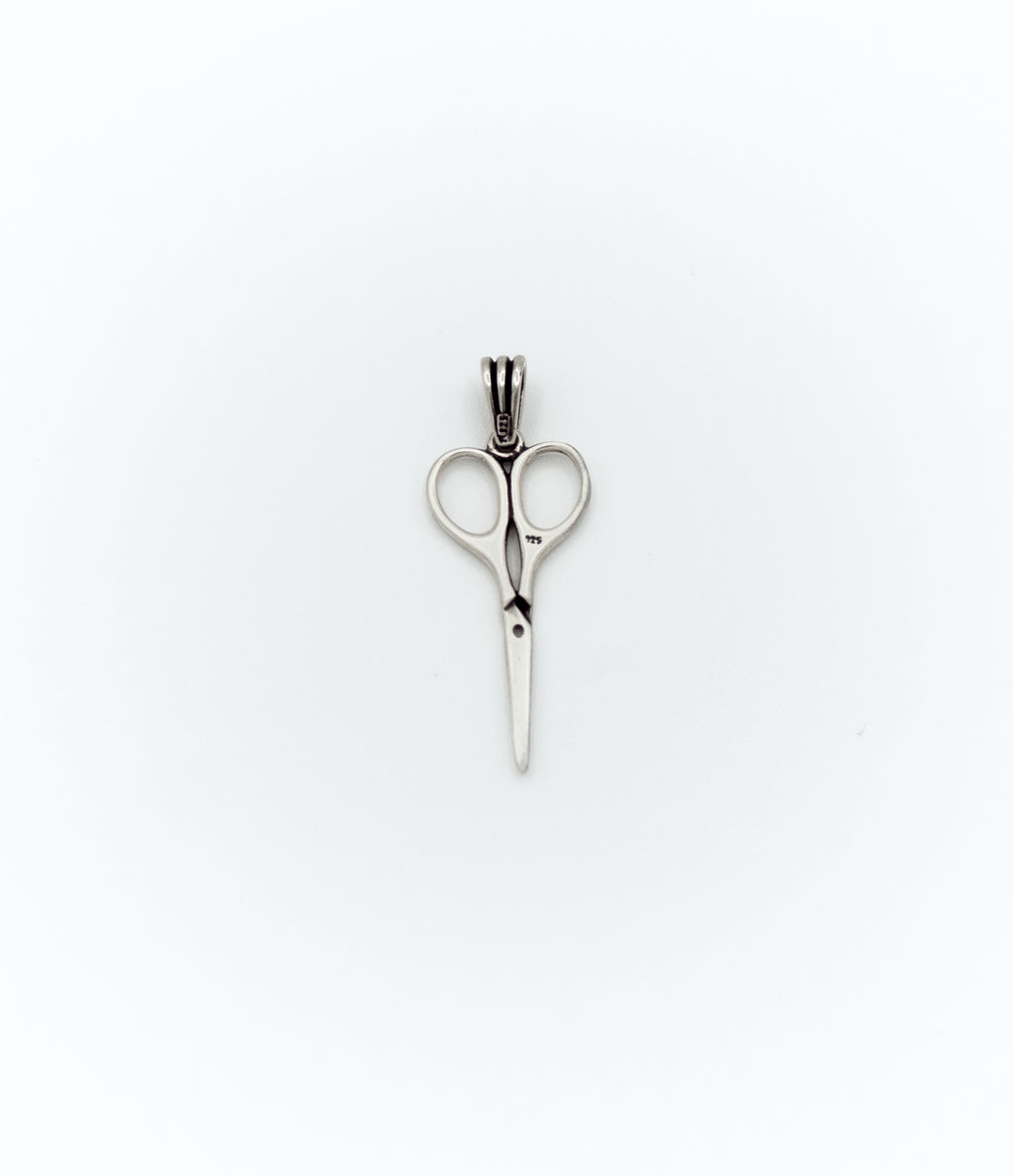 Sterling silver scissor pendant
