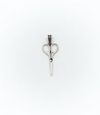 Sterling silver scissor pendant