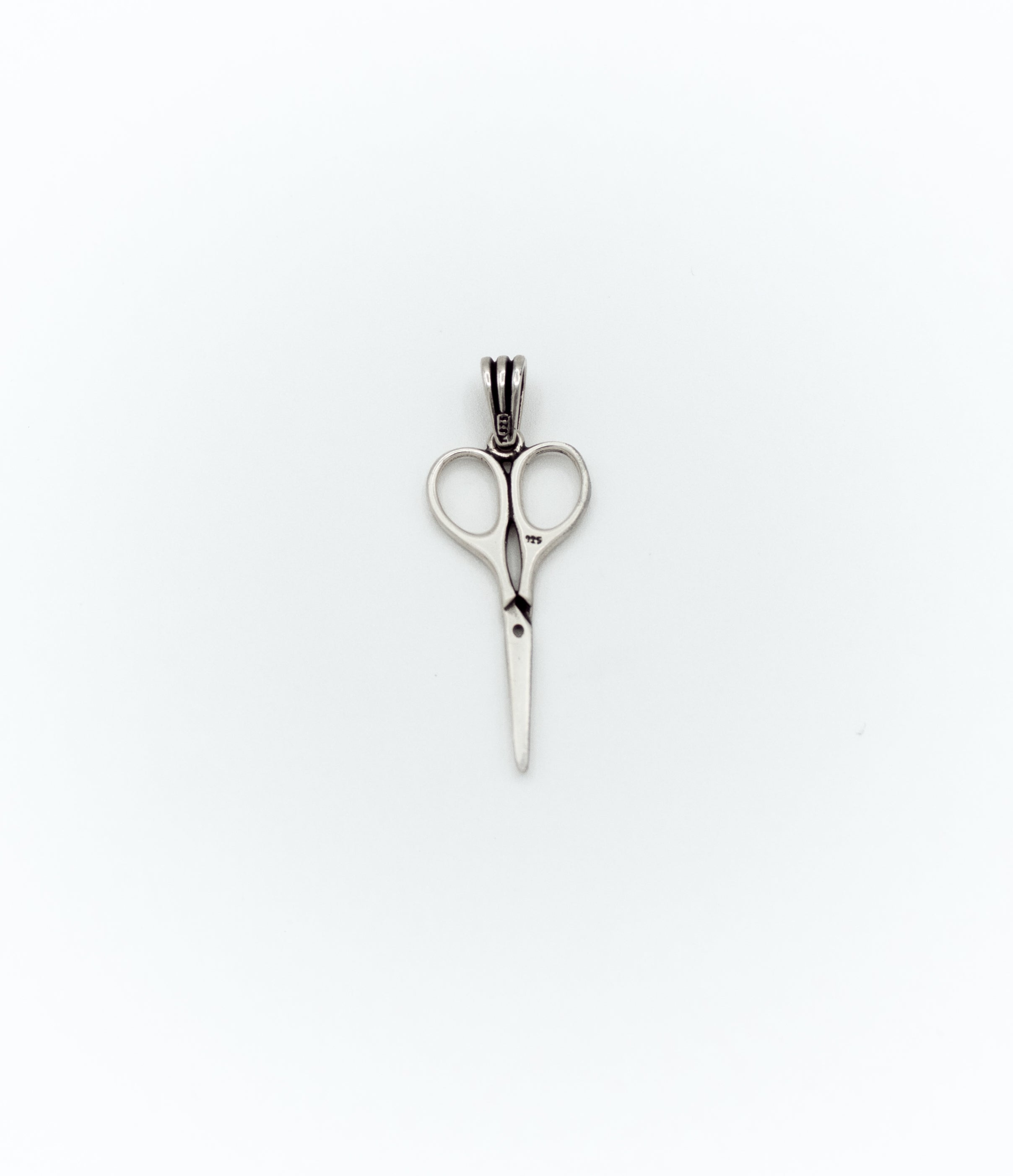 Sterling silver scissor pendant
