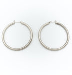 Thick hoop earrings