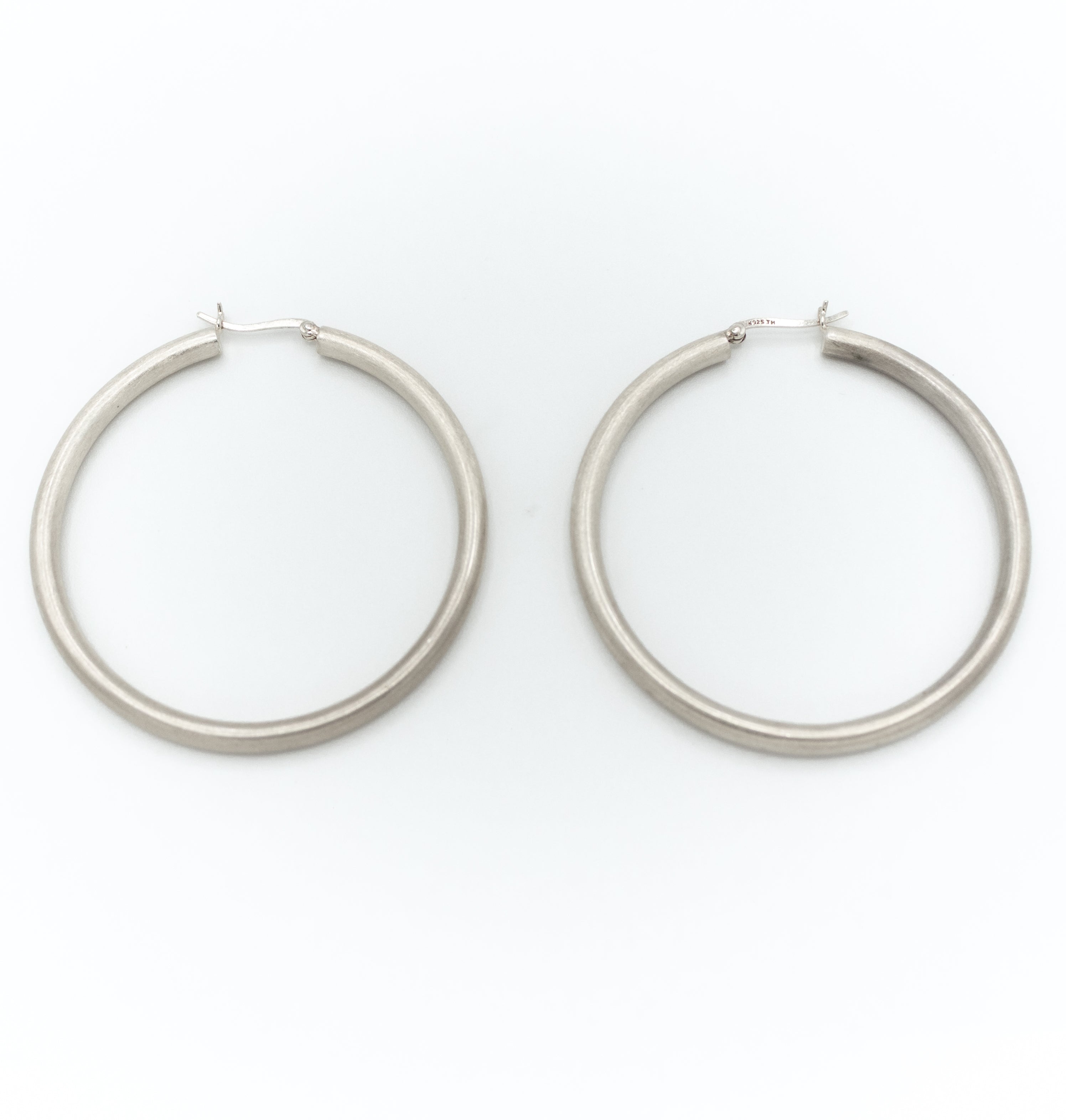 Thick hoop earrings