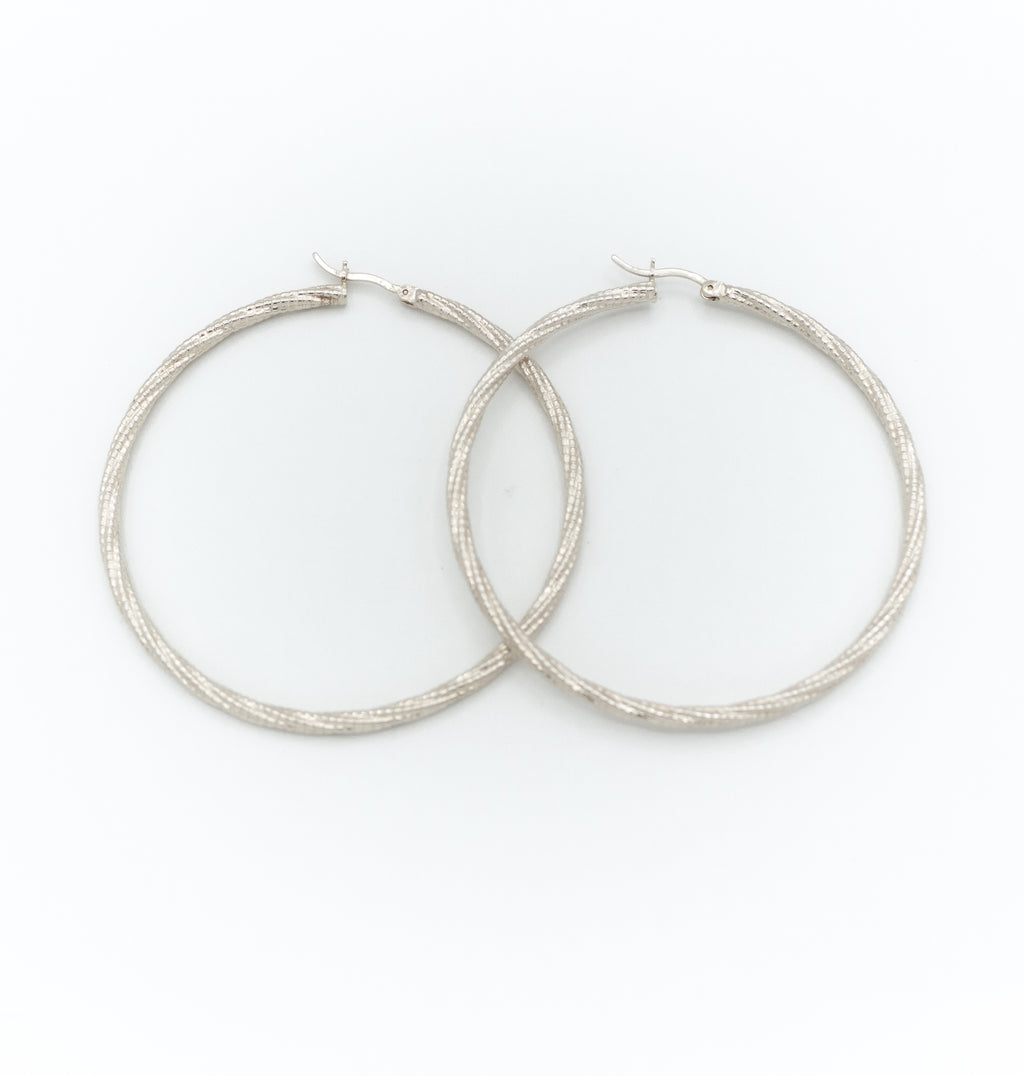 Rope hoop earrings
