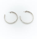 Wide flat open hoop earrings
