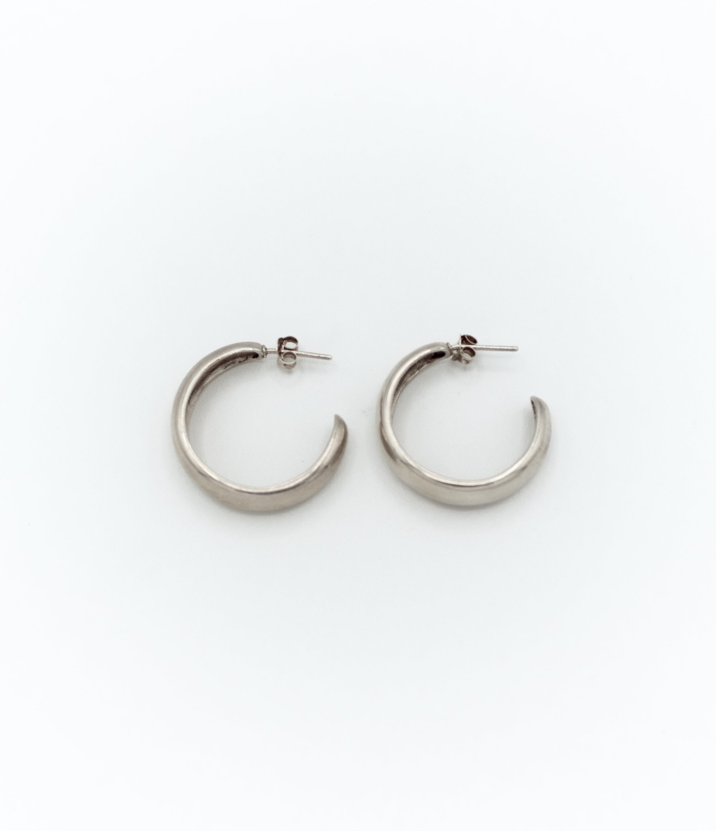 Small open hoop earrings