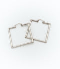 Square shape hoop earrings