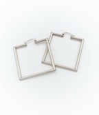 Square shape hoop earrings