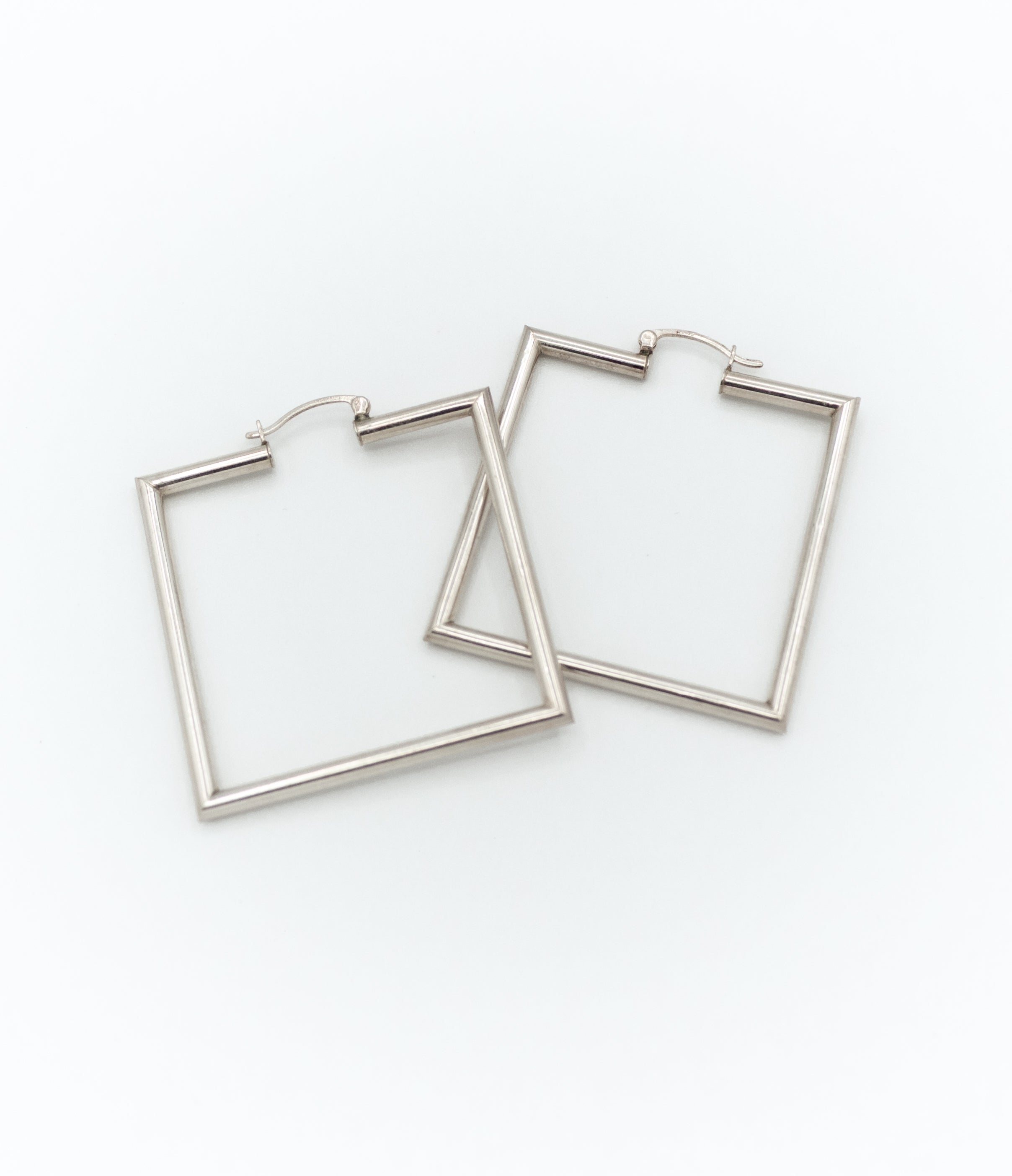 Square hoop earrings