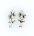 Fish dangle stud earrings