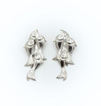 Fish dangle stud earrings