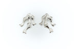 Fish dangle stud earrings