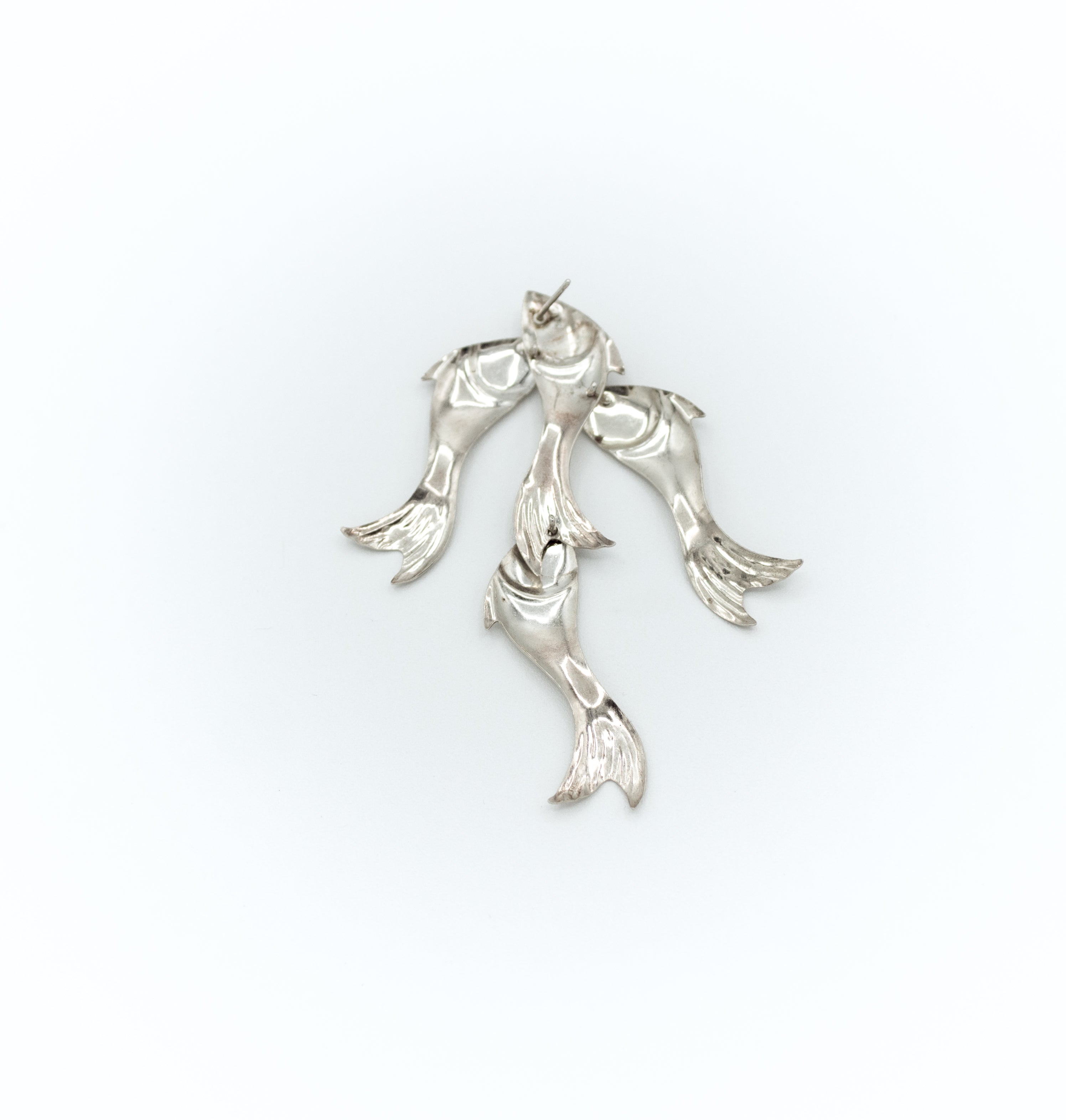 Fish dangle stud earrings