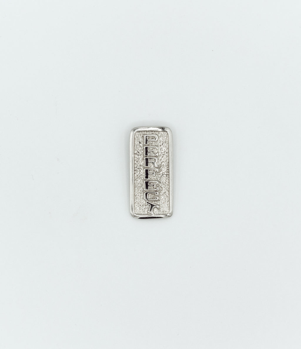 Rectangle carved ‘’Perfect’’ pendant