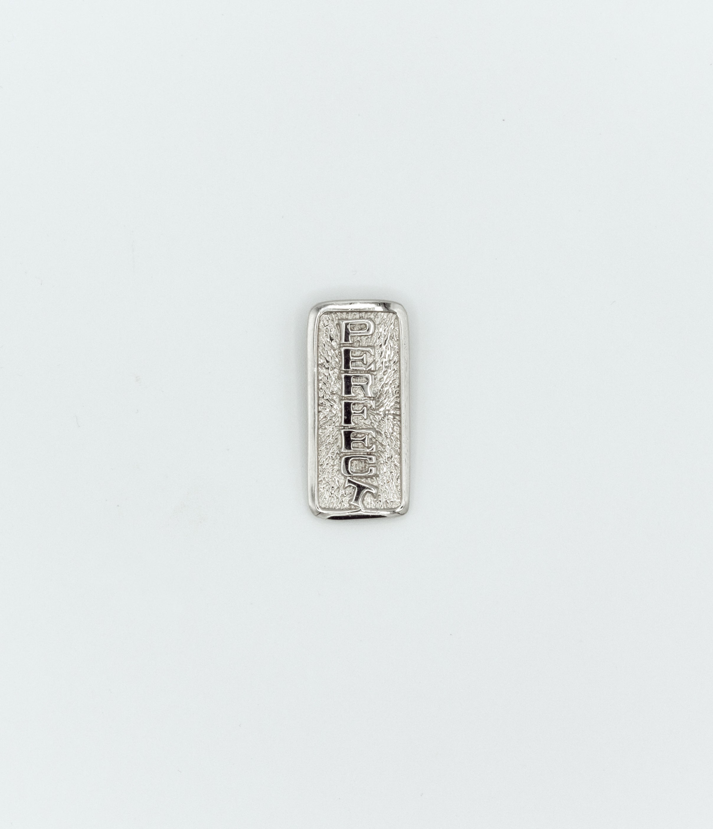 Rectangle carved ‘’Perfect’’ pendant
