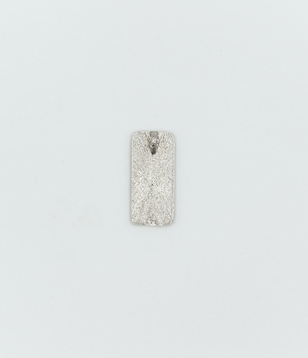 Rectangle carved ‘’Perfect’’ pendant